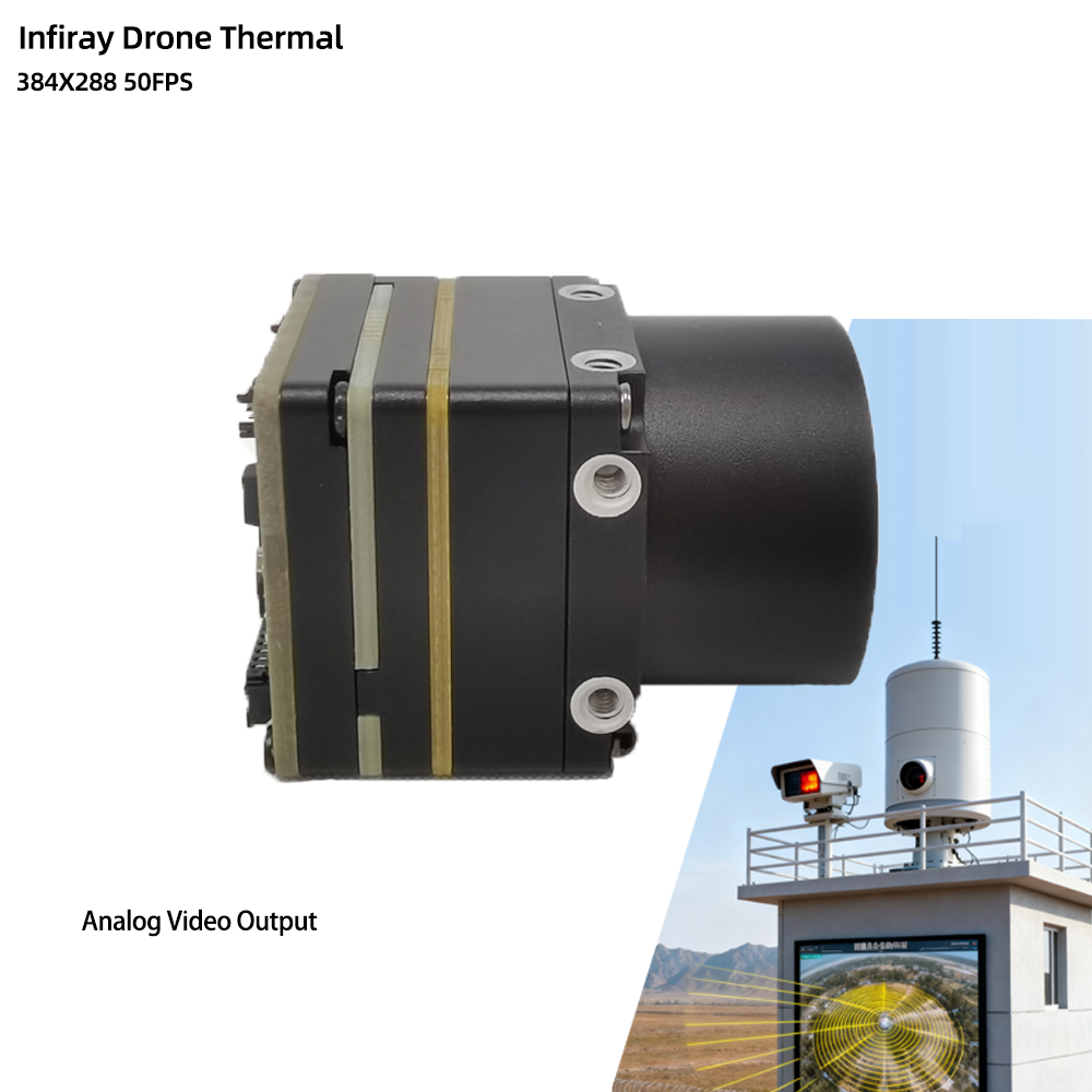 Drone Camera Thermal - โมดูลกล้องอินฟราเรด Iray กล้องถ่ายภาพความร้อน 60Hz ความละเอียด 384x288